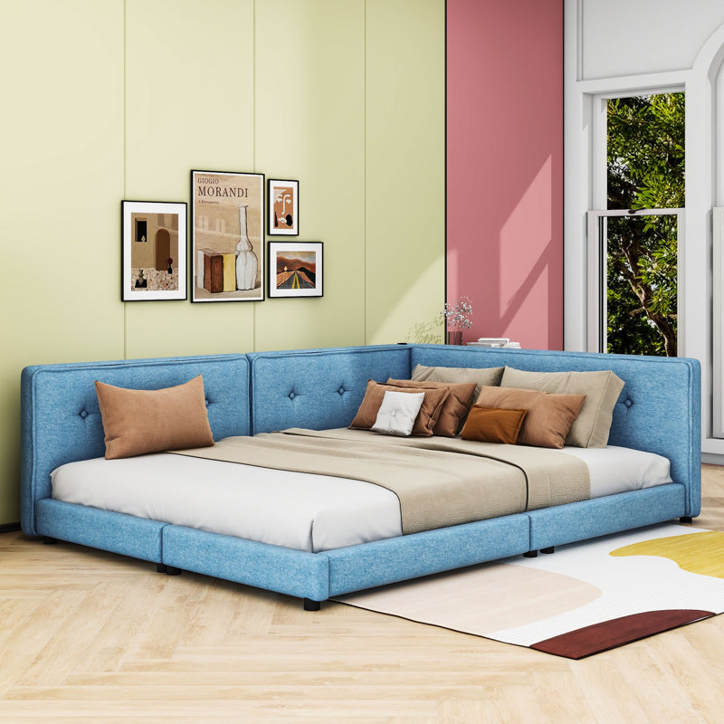Adrijus tufted platform bed discount